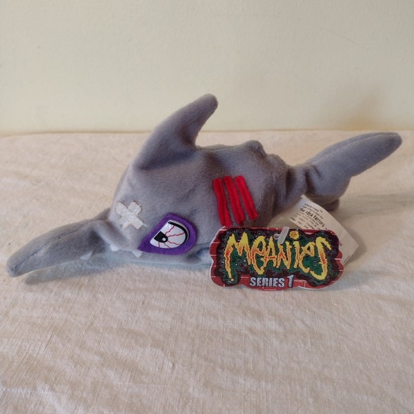 Vintage MEANIES-Series 1, 1997.  A Hammered Head Shark. Made in New York Toy & Gift Company.