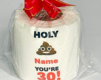personalised Novelty Toilet Roll Gift Birthday Present Funny Humour Joke Fun