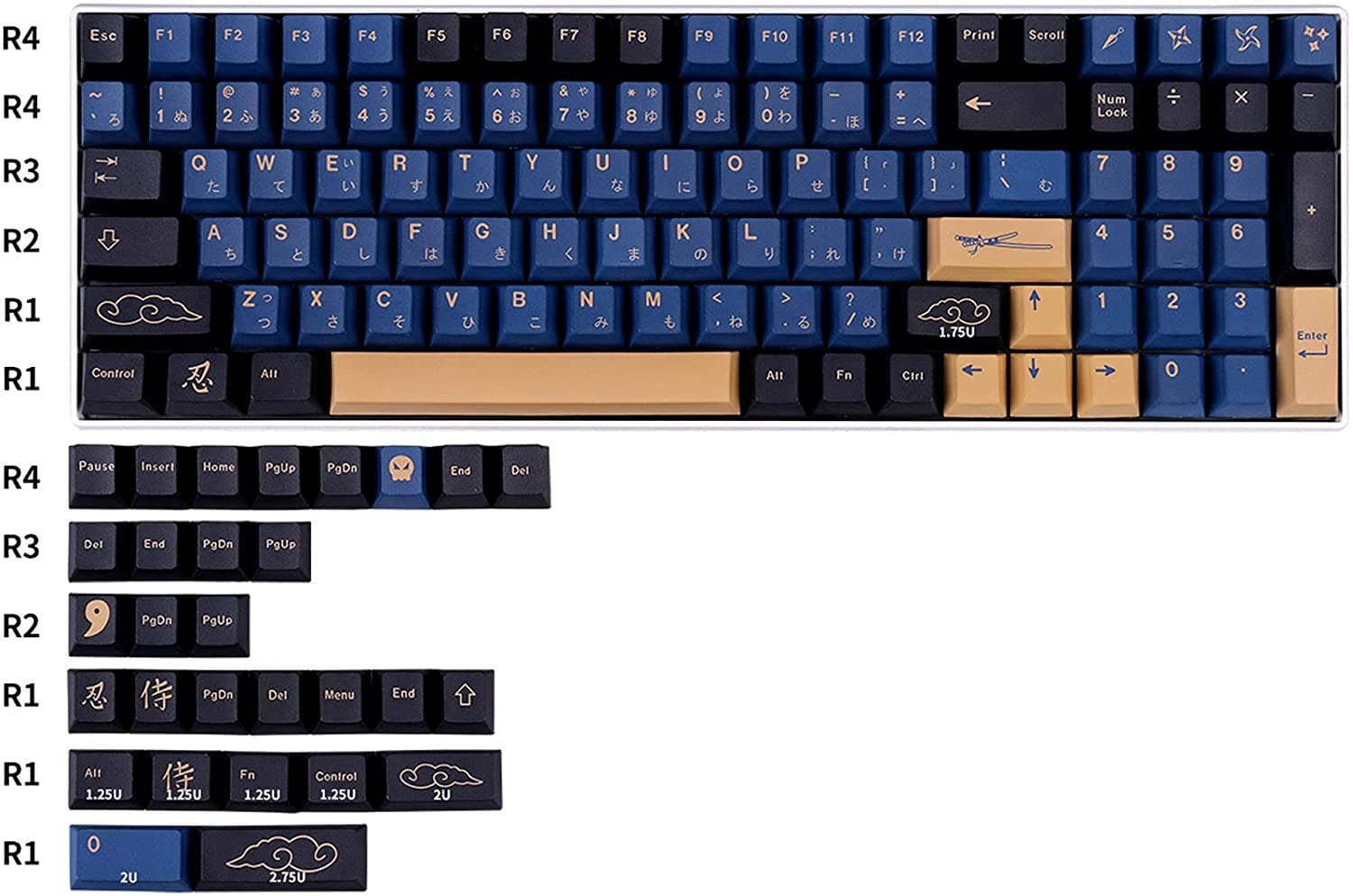 キーキャップ ブルー侍 keycaps 公式 Blue Samurai キーキャップ