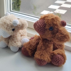 Highland Kuh Plüschtier | Gehäkelte Amigurumi | Kindersichere Option verfügbar