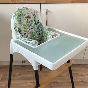 Wipeable cushion cover for IKEA highchair // Highchair cushion cover for IKEA Antilop // Water resistant jungle patterned Antilop cover