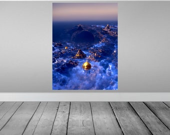 Printable Wall Art "Mystical Golden Ball" Digital Download Wall Art Prints | Instant Download Poster