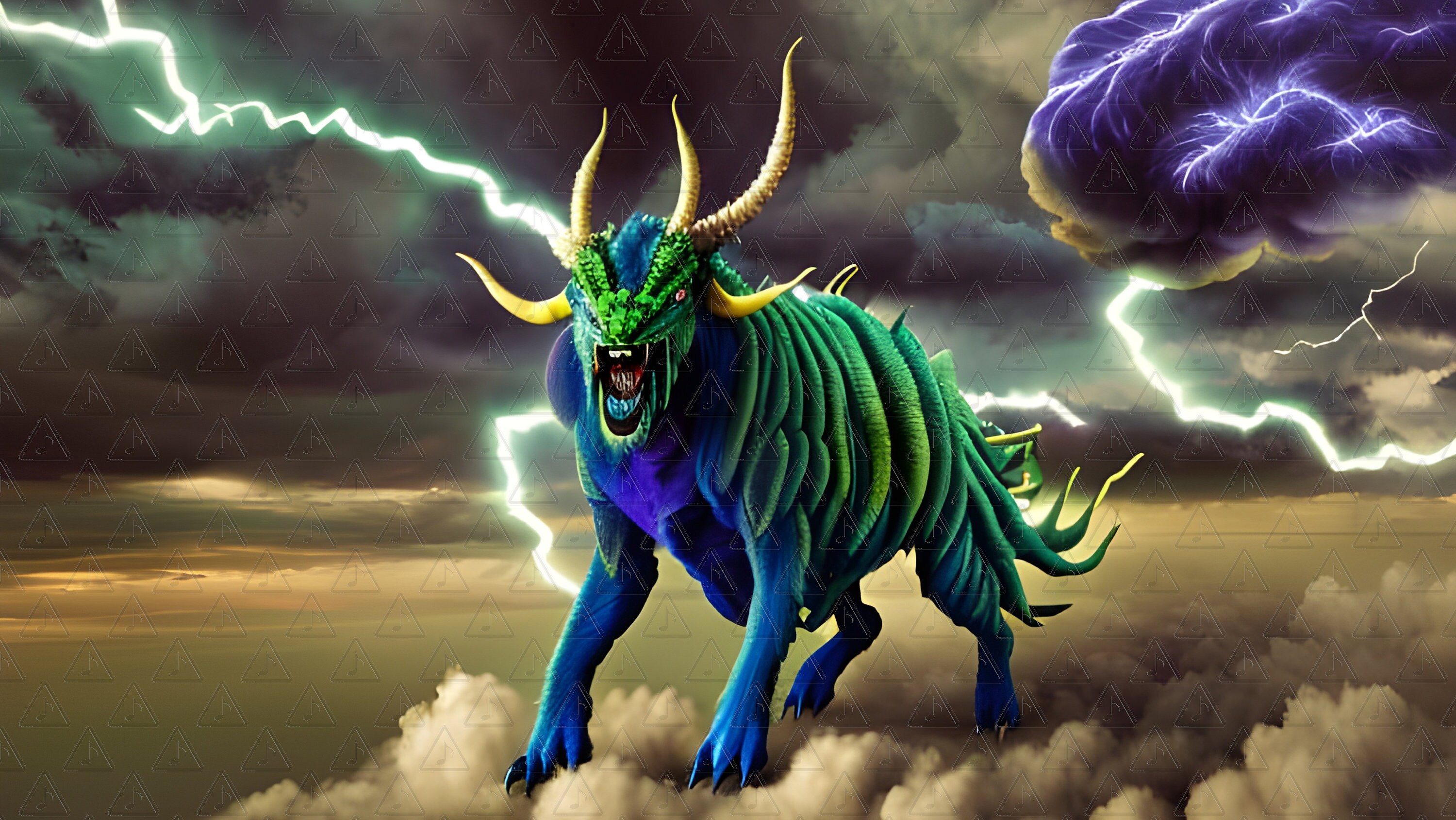 Angry Thunder Beast With Lightning From the Head Printable - Etsy Angry Thunder Beast With Lightning From the Head Printable - Etsy