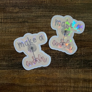Make a wish dandelion sticker waterproof
