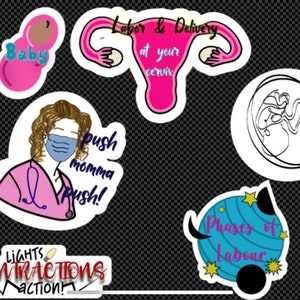 Labor and delivery sticker pack