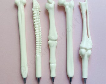 Anatomical Bone Pens, Bone Pens, Creative Nurse Gift, Ballpoint Pen Doctor Gift Midwife Pen NHS Ballpoint Pen Student Stationery -  Blue INK