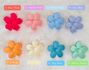 Flower Claw Hair Clips, Hair Accessories Nurse Clip Midwife Gift Teacher Clip Colourful Claw Clip Flower Clip Hawaii Hair Clip Gifts For Her