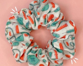 Healthcare Nurse Scrunchie, Doctor Scrunchies, Nurse Hair Tie, Nurse Gift, Nursing Student Gift, Scrunchies Hair Tie Midwife NHS Gift Doctor