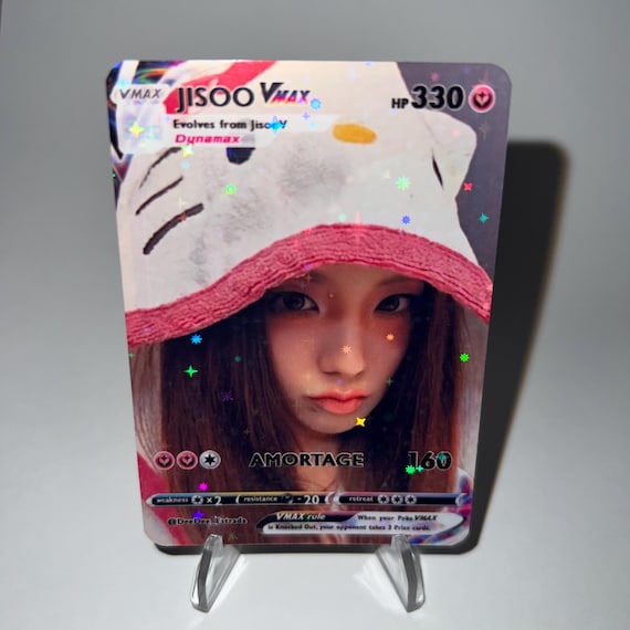 JISOO “HELLO KITTY” Amortage Pokémon Card Custom - Etsy