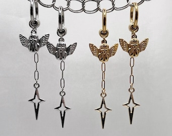 Archangel Dangle Earrings | Hypoallergenic Grunge Handmade Star Jewelry