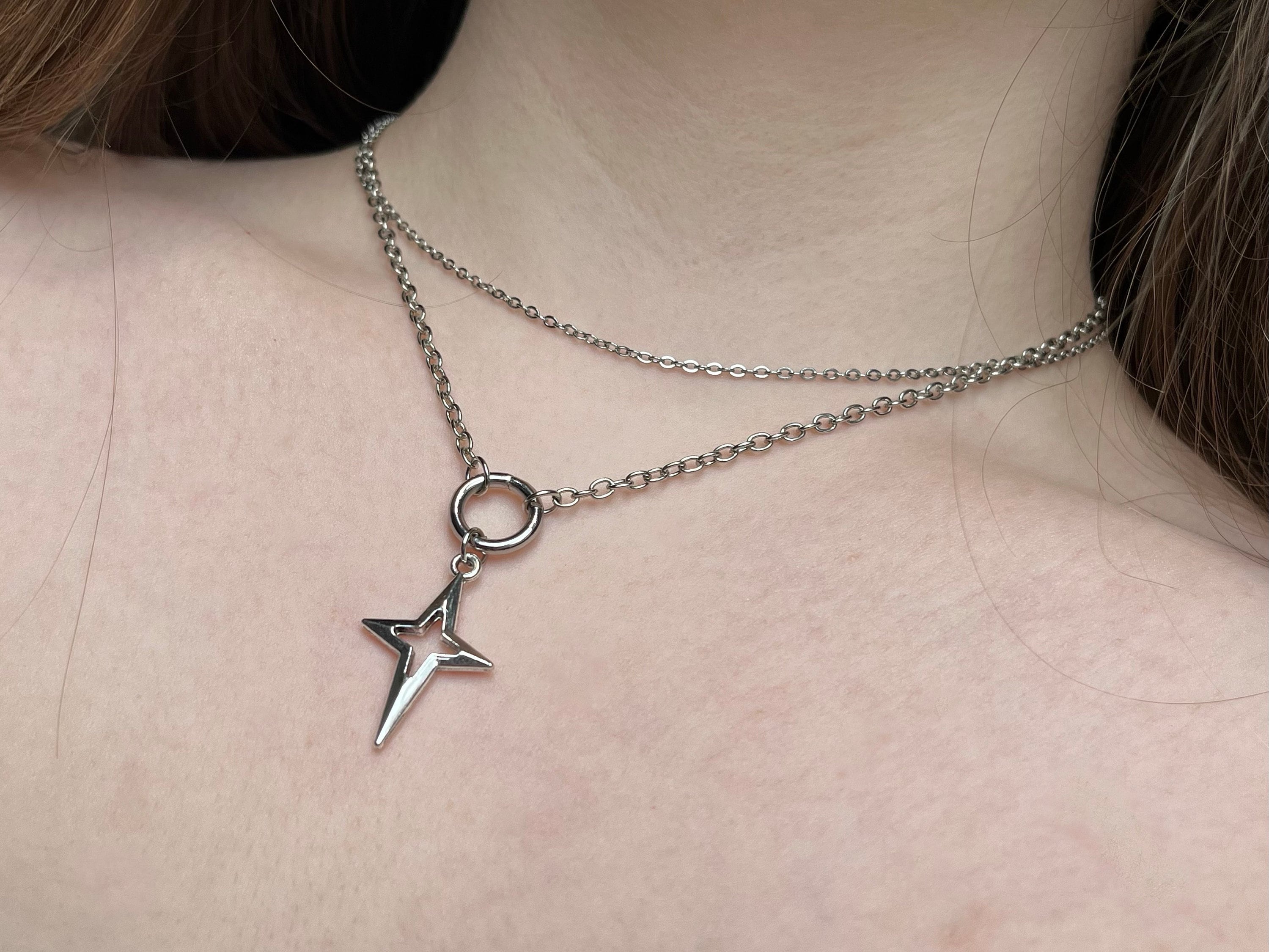 日本未入荷Heiの[sv925]ball point necklace 全2色 Polaris Star Necklace | Grunge Jewelry Hypoallergenic Y2k