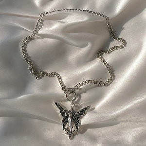Fairy necklace | grunge jewelry hypoallergenic y2k alt coquette punk cute star silver chain nickel free