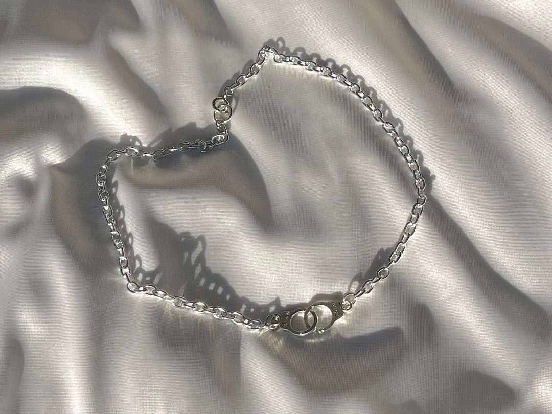 Handcuff Necklace Grunge Jewelry Hypoallergenic Y2k Goth Etsy