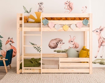 Litera Sigelo II de inspiración Montessori – Madera natural, cama doble infantil de estilo escandinavo