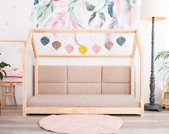 Soft Velvet Wall Panels for Kids – Tea Biscuit Headboard, Safe Nursery Decor, Toddler Room Wall Padding, Montessori Style