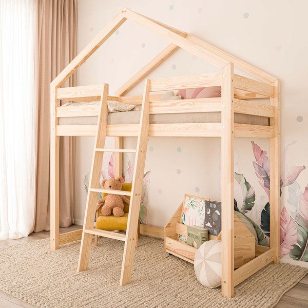 Loft bed house bed children's bed Saja 1