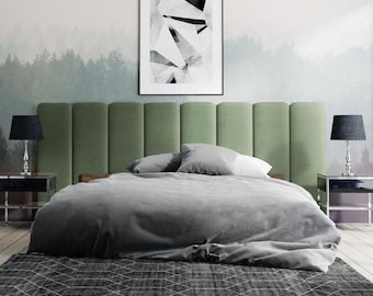 Upholstered Velvet Wall Panels - Bars - Custom Fabric Headboard