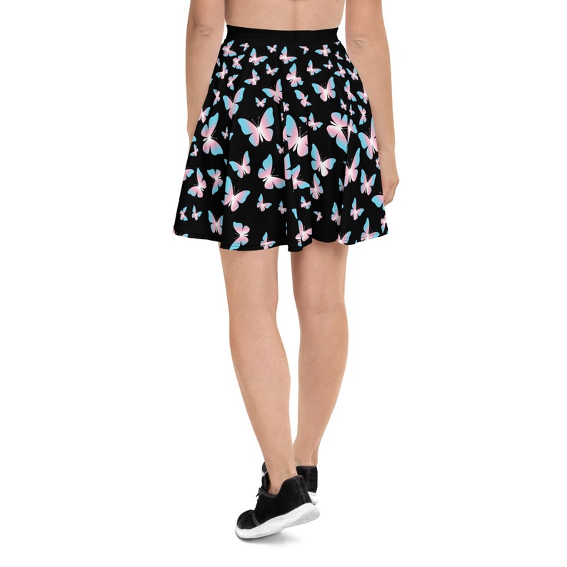 Butterfly Skater Skirt in Transgender Flag Colors Subtle - Etsy