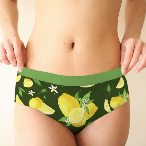 Cheeky Briefs Lemon Fruit Pattern Sizes XS-XL Hipster Briefs Womens  Underwear Panties Knickers P11 