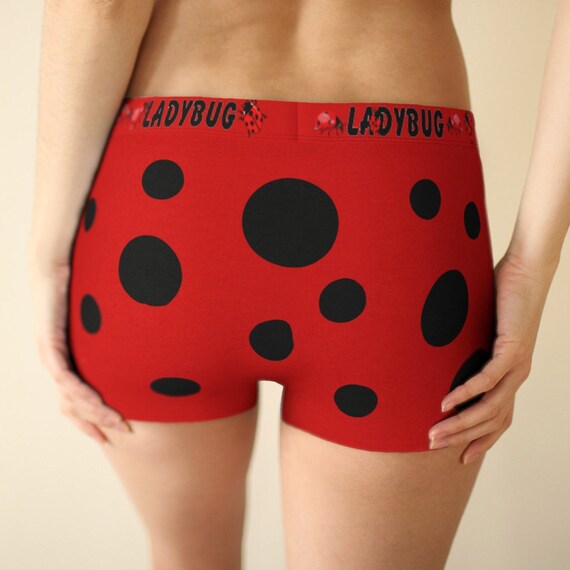 Fun Ladybug Panties Ladybird Underwear Boyshorts Ladybug Etsy