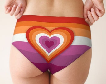 Womens Cheeky Briefs Printed Scottish Tartan Panties, Sizes XS-XL