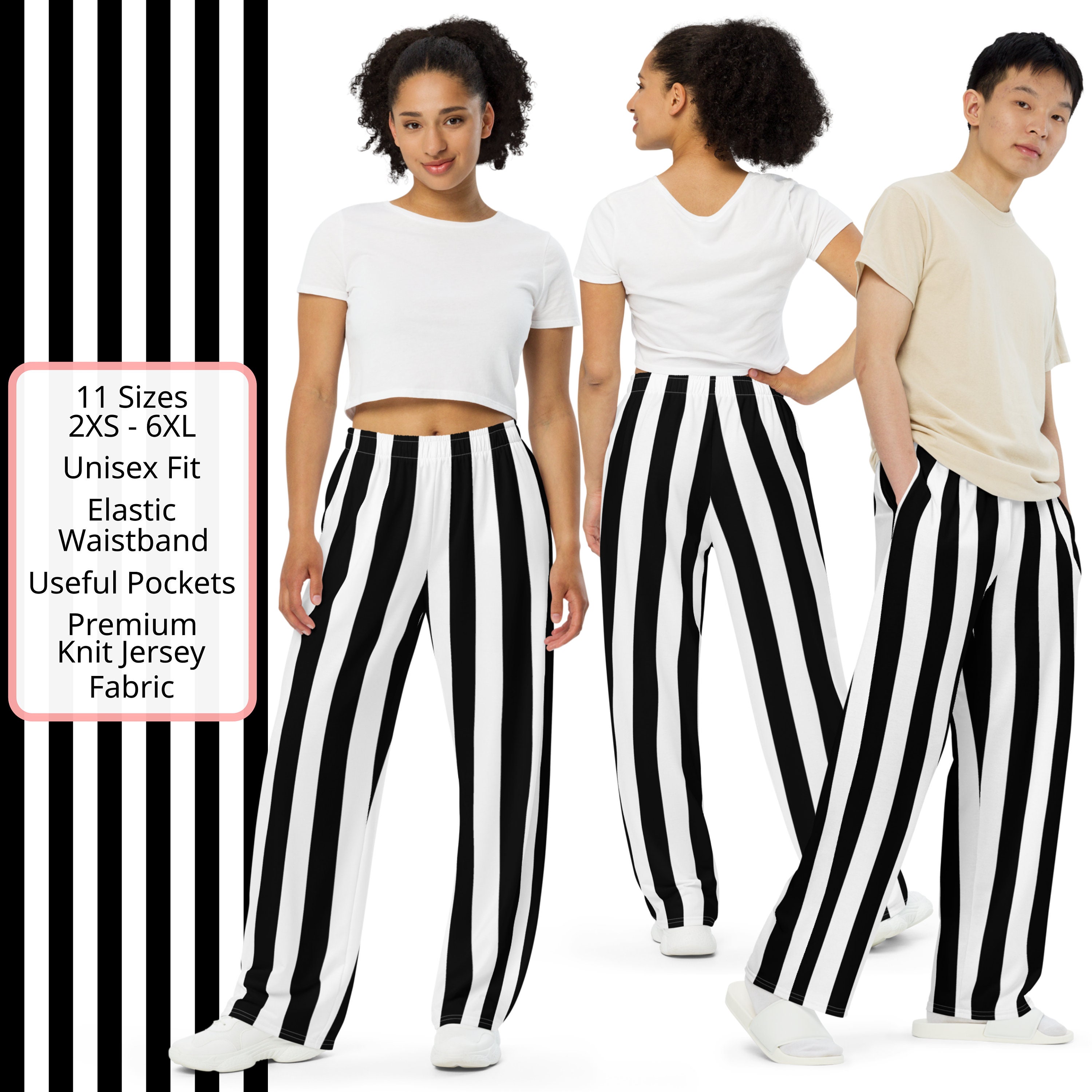 Wide Leg Stripe Pant