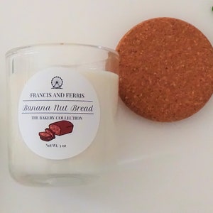 Banana Nut Bread, Fall Candles, Soy Candle, Autumn Candle, Hand Poured, Container Candle, Dye Free, non-Toxic Soy Wax Candle