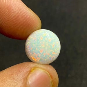 Sterling Opal Cabochon, Monarch Opal Gemstone, Round Shape Cabochon, Handmade Jewelry Making Stone, 14x14x4mm, 4Ct