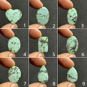 Natural Cloud Mountain Turquoise Cabochon...Hubei Cloud Mountain Turquoise Gemstone...Mix Shape Turquoise...Making For Jewelry
