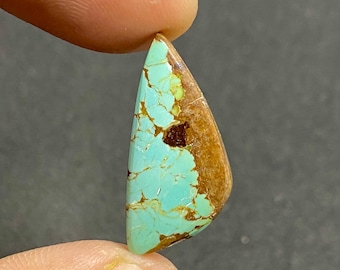 AAA Quality Number 8 Turquoise Cabochon...Eight Turquoise Mine  Gemstone...Handmade Gemstone...Triangle Shape Cabochon...26x12x5mm...9Ct