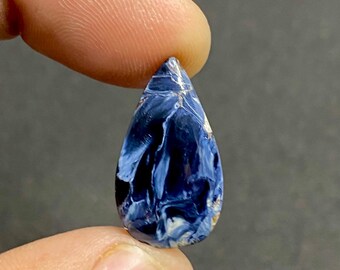100% Natural Pietersite Cabochon - Pear Shape Gemstone - Multi Fire Pietersite - Handmade Polished Gemstone -  (22x13x5mm - 9Ct )