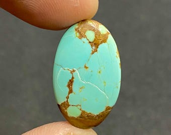 AAA Quality Number 8 Turquoise Cabochon...Eight Turquoise Mine  Gemstone...Handmade Gemstone...Oval Shape Cabochon...24x14x5mm...12Ct
