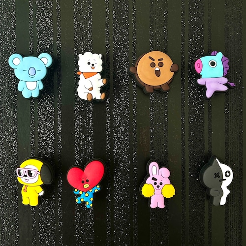 BTS BT21 Inspired Croc Charms Jibbitz 3 Piece Set kpopshoe Etsy
