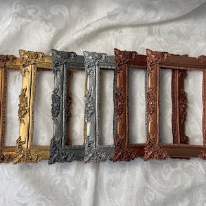 Small Handmade Plaster Frame, Six Metallic Colours, Craft or Dollshouse