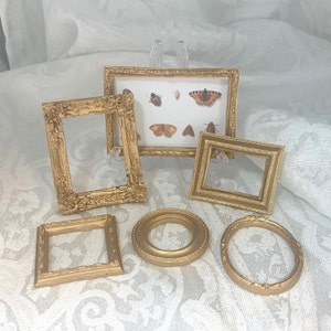 Miniature Plaster Frames, Set of 6, Choice of Colours