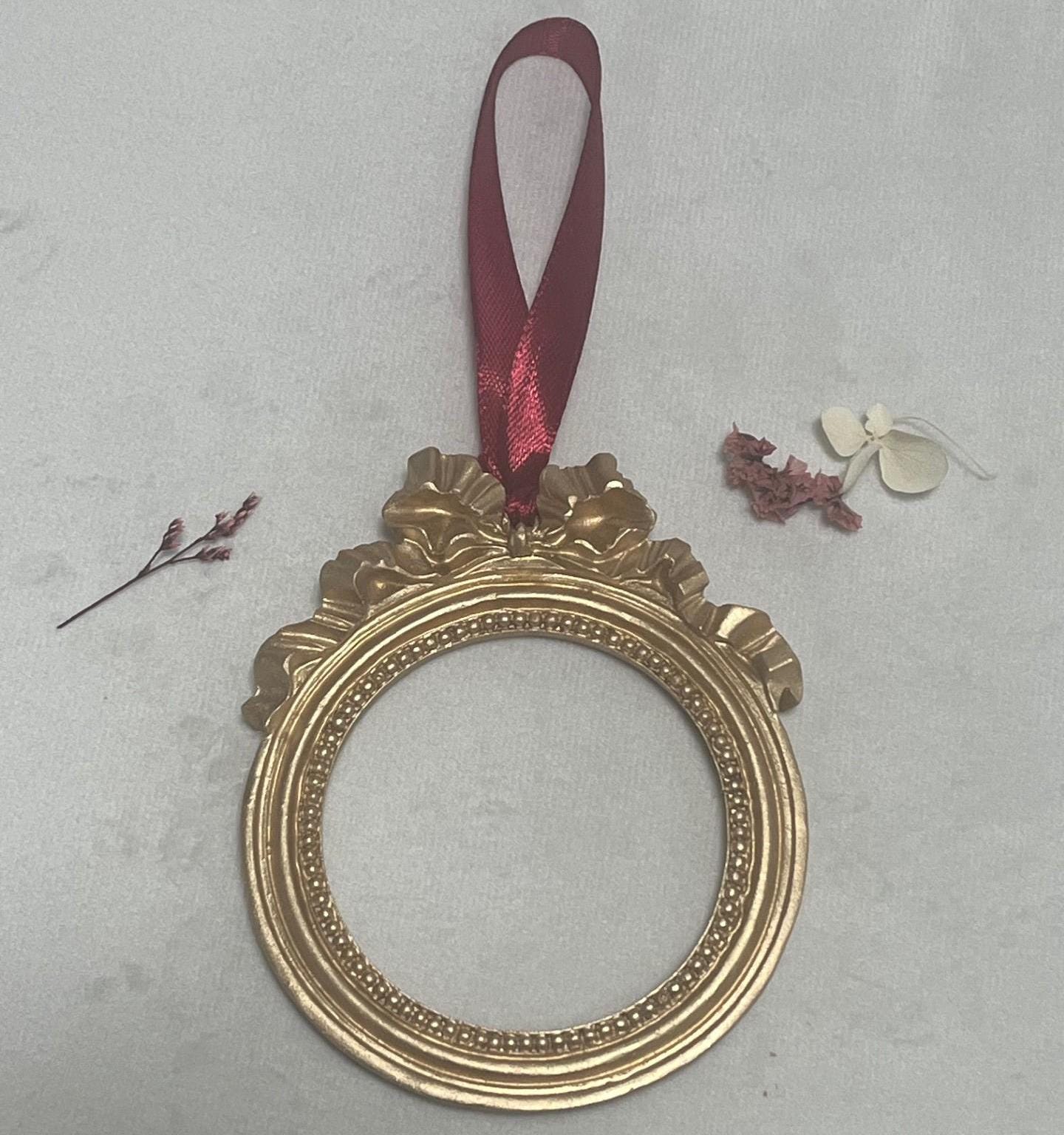Miniature Round Plaster Frame in 6 Metallic Colours - Etsy
