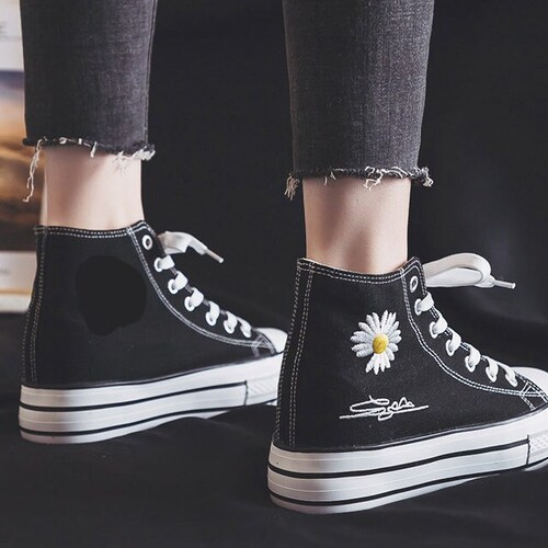 denim platform converse