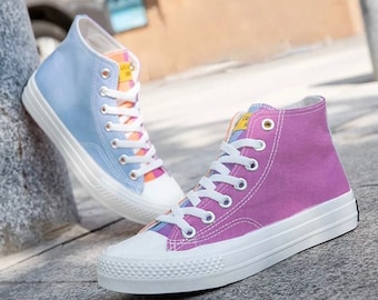 Ultravioleta estilo Converse que de color tops altos - México