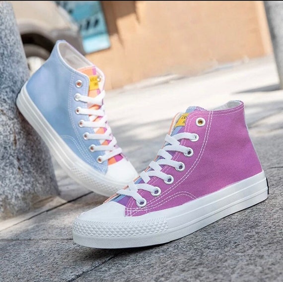 hogar Bolsa canal Zapatos ultravioleta que cambian de color / Estilo Converse / - Etsy México