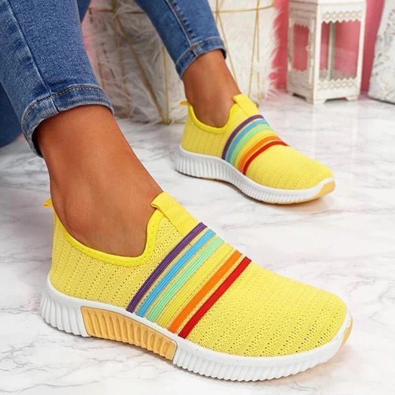 Pride Rainbow Casual Slip-on Stretch Trainers - Etsy UK