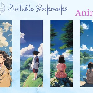 Anime Bookmark Printable, Japanese Gifts, Printable Bookmarks, Anime ...