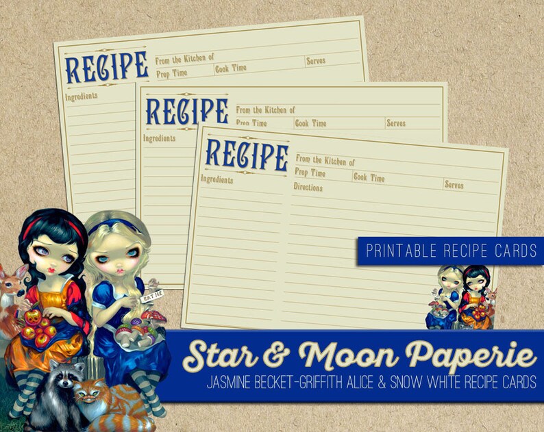 Printable Vintage Style Jasmine Becketgriffith Alice & Snow White