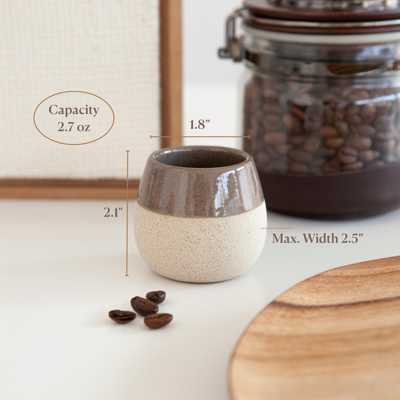 Ceramic Espresso Cups Set of 4 2.7oz Espresso Coffee Mugs Etsy