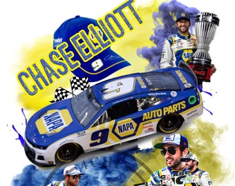 Chase Elliott Nascar Cup Series driver digital image for sublimation on t-shirts & more - PNG - High Res - Racing