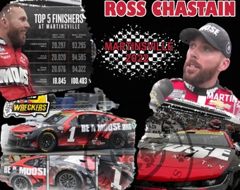 Ross Chastain - NASCAR Martinsville 2022 sulimation digital design for tumbers - PNG / JPEG