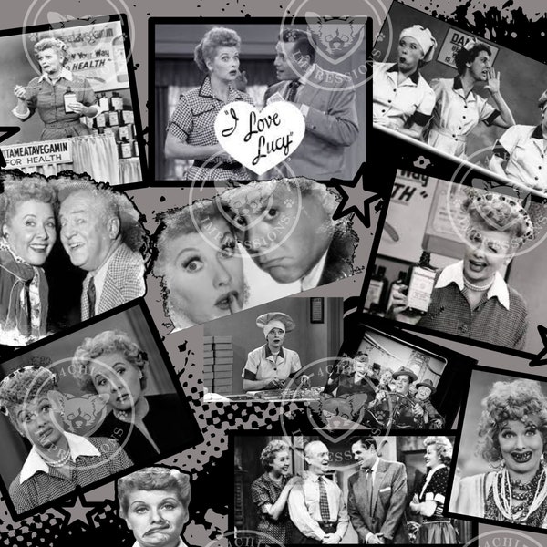 I Love Lucy - Sublimation  Digital design/wrap for Tumblers & More!  PNG - High Res - 50's Television Show