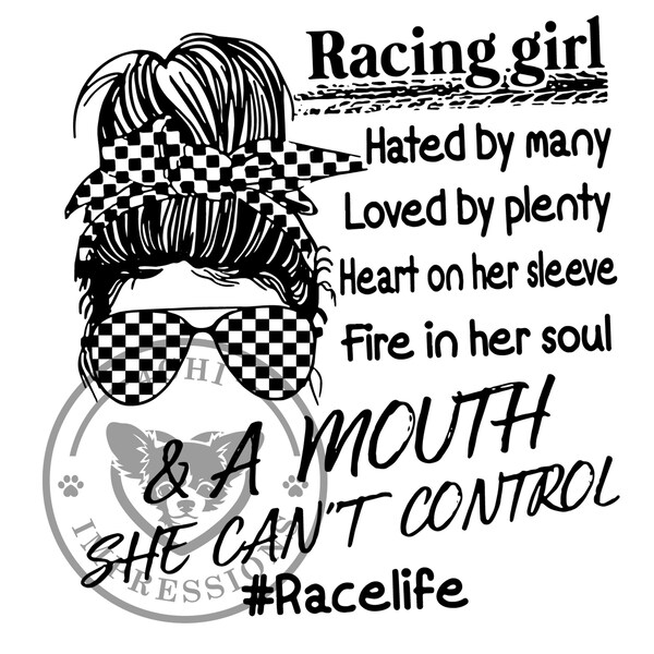 I'm A Drag Racing Girl Hated By Many Loved By Plenty Large Square Pillow