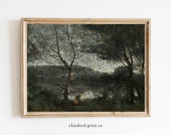 Landscape Antique Print | Moody Digital Print