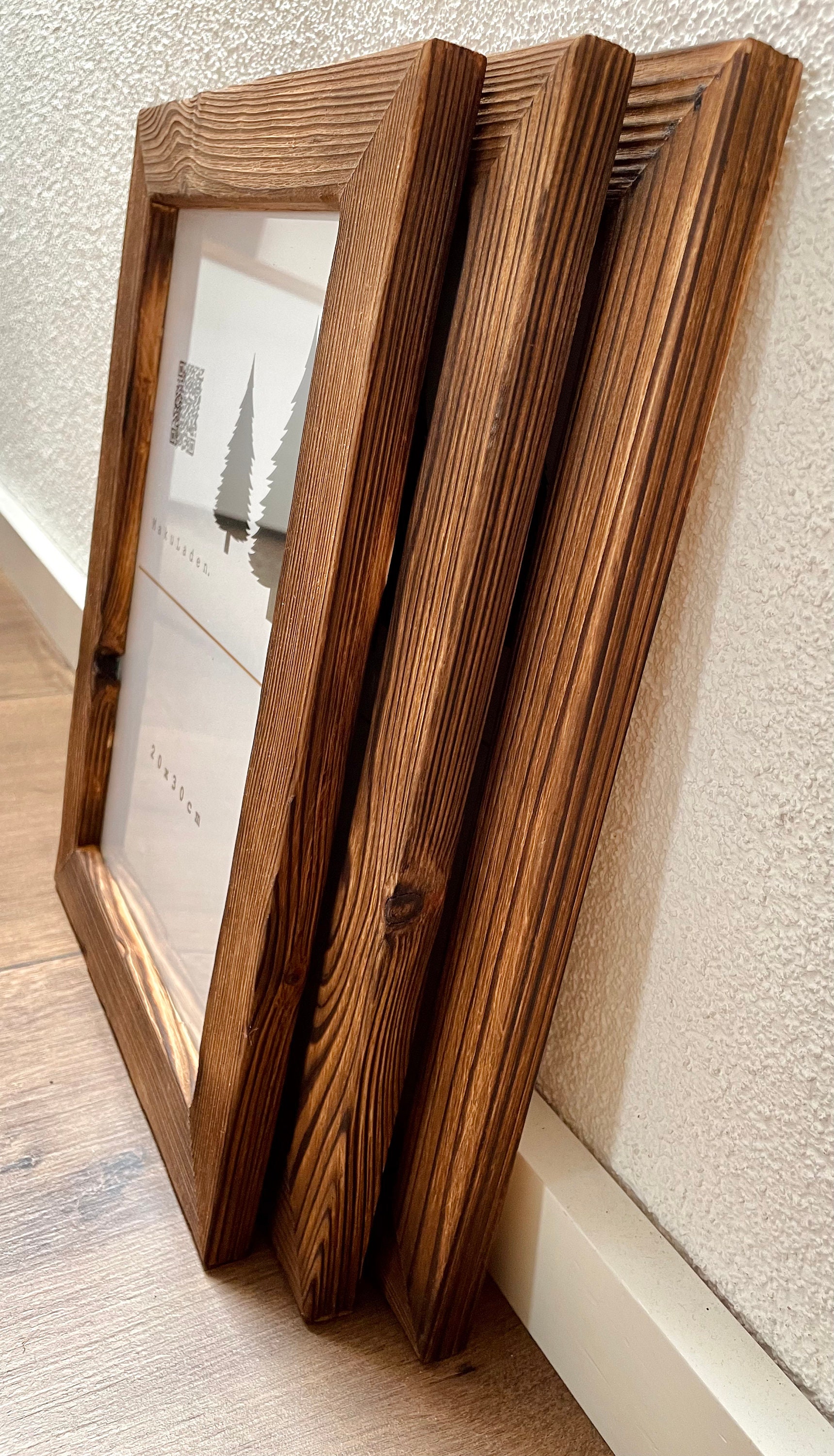Vintage Holzbilderrahmen Set – 3er Pack Im Rustikal-Look, 15x20 Cm Mit HD-Glas, Perfekt Für Landhaus-Deko