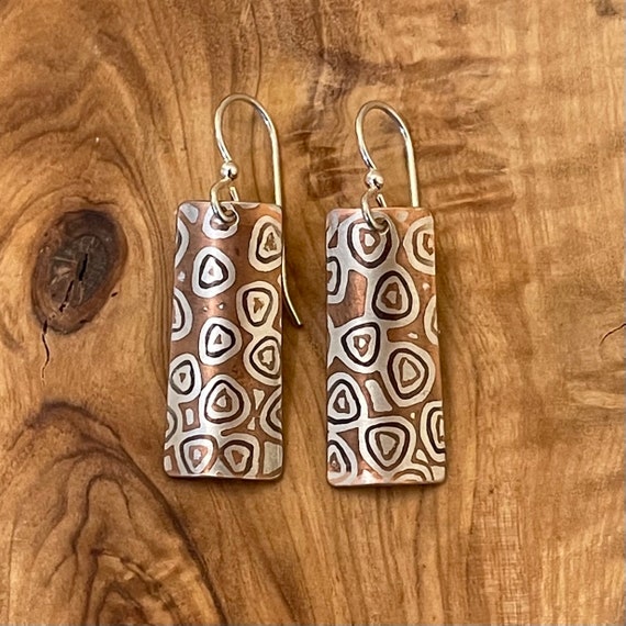 Mokume Gane Earrings Etsy